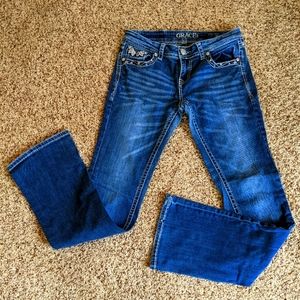 GRACE in LA Junior Fit Boot Cut Darkwash
